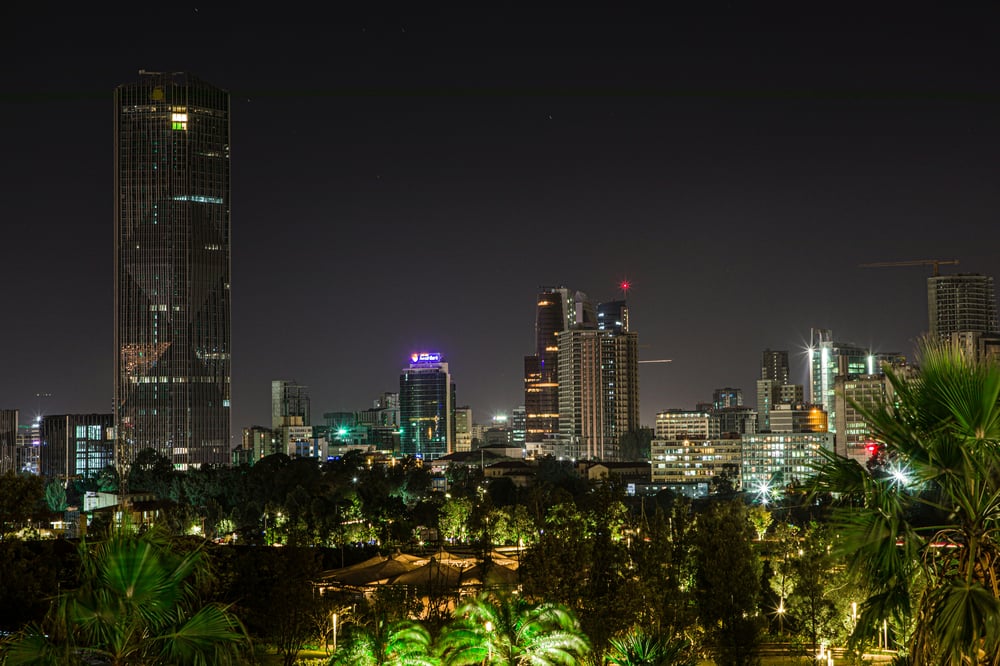 Addis-Ababa bij nacht