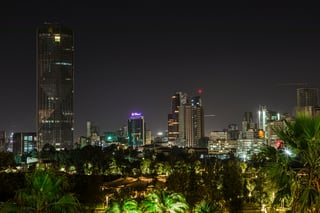 Adis-Ababa bij nacht in Ethiopië