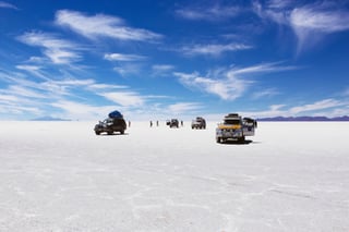 4x4 tour in Bolivia op witte vlaktes