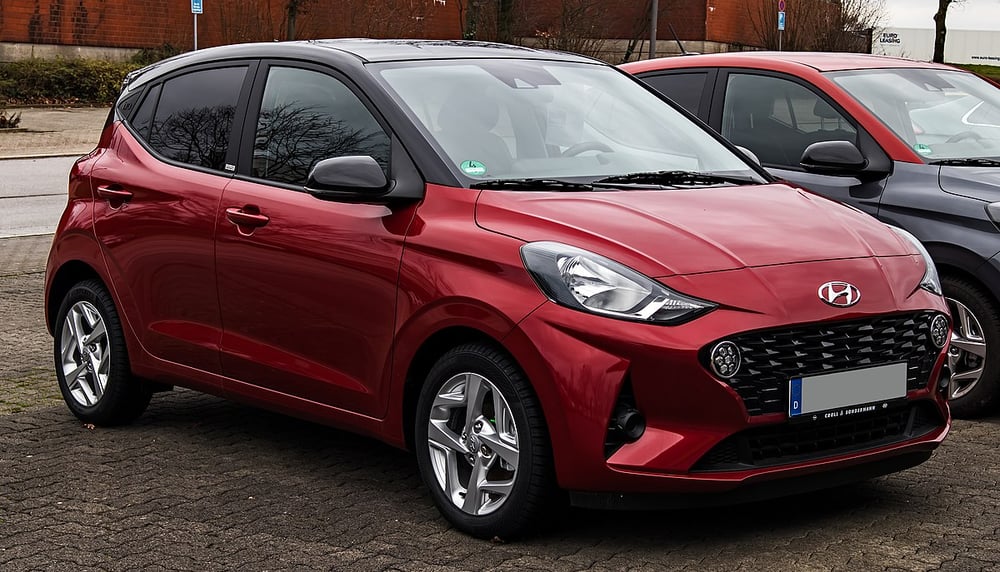 Een Hyundai i10 kun je in Jordanië huren ook als je jonger bent dan 21 jaar