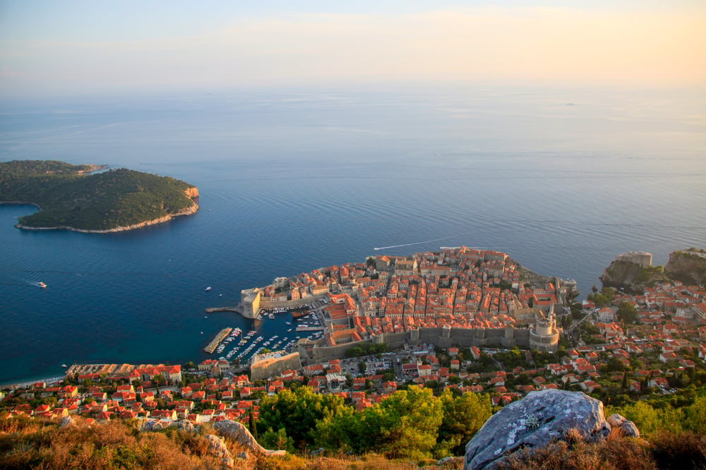 Uitzicht over Dubrovnik-stad