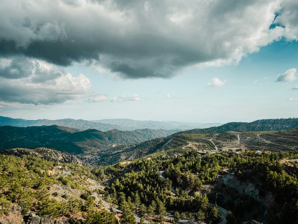 Uitzicht op bergen Cyprus