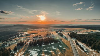 Zonsondergang in Tsjechië