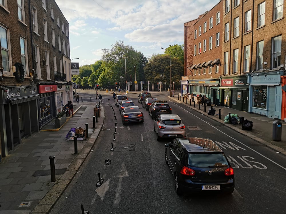 Weg met auto's in Ierland