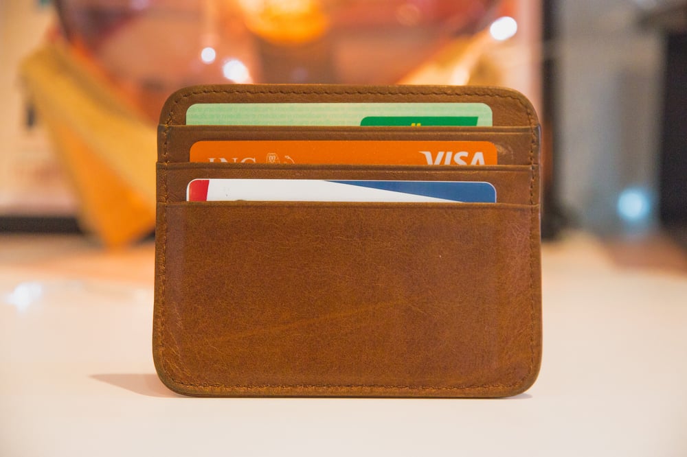 Bankpassen in een portemonnee