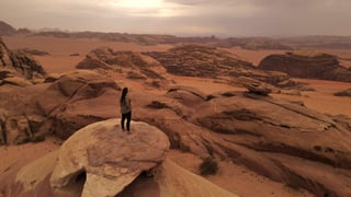 Uitzicht over Wadi Rum Jordanië
