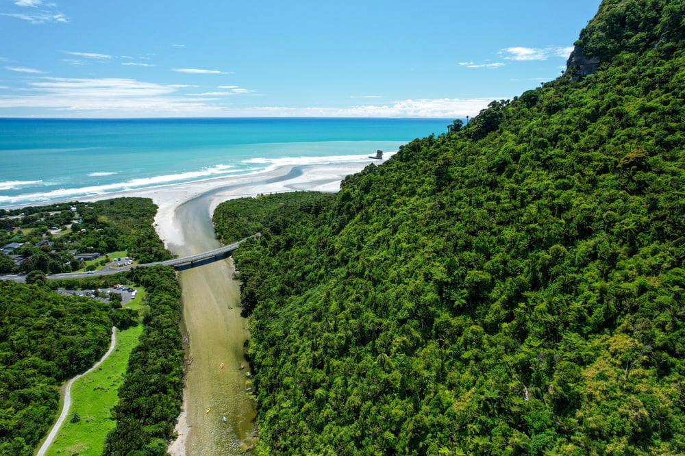 Porotari river, Punakaiki, Nieuw-Zeeland