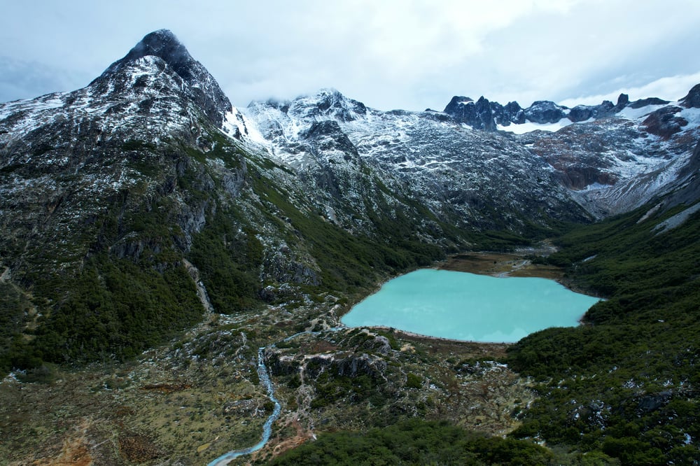 Uitzicht op Laguna Esmeralda, Argentinië